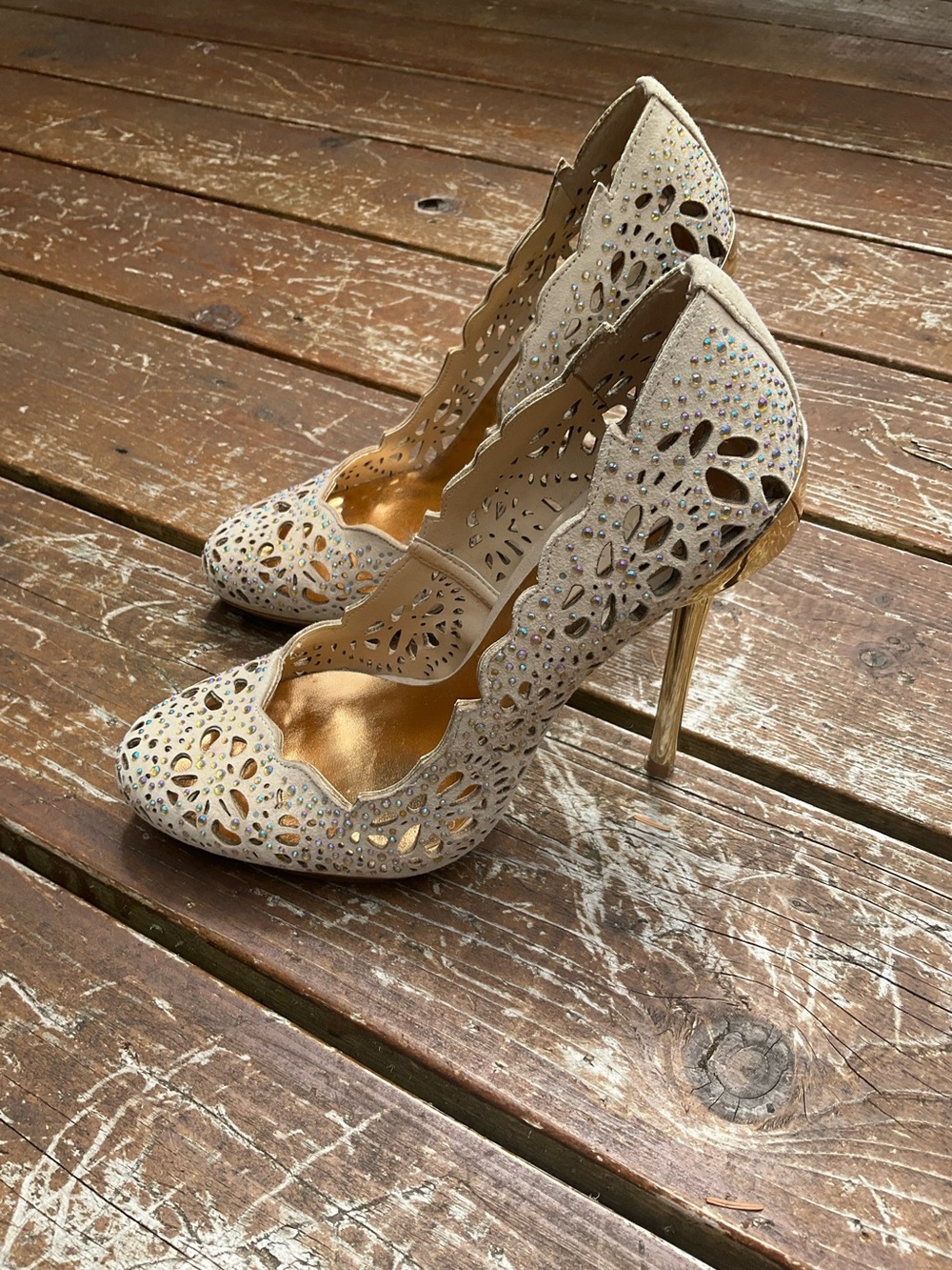 BCBGMaxAzria Rhinestone Heels